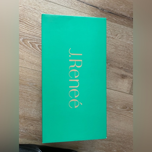 J.Renee Aphena Leather black patent sling back heels size 5.5 M - Picture 5 of 6